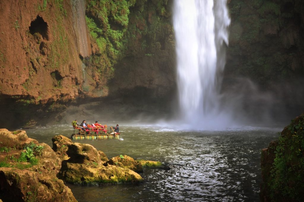Ouzoud-Falls-boat - excursions in Marrakech