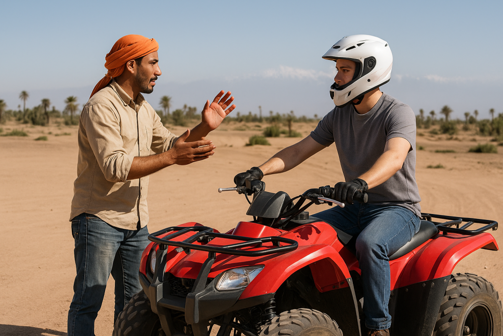 Learning to Ride a Quad Bike - Beginner Quad Bike Lesson in Marrakech